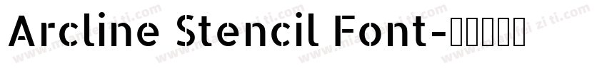 Arcline Stencil Font字体转换